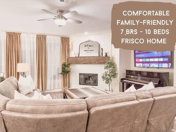 Modern Spacious 7 BR Movie, Game Room & King Beds